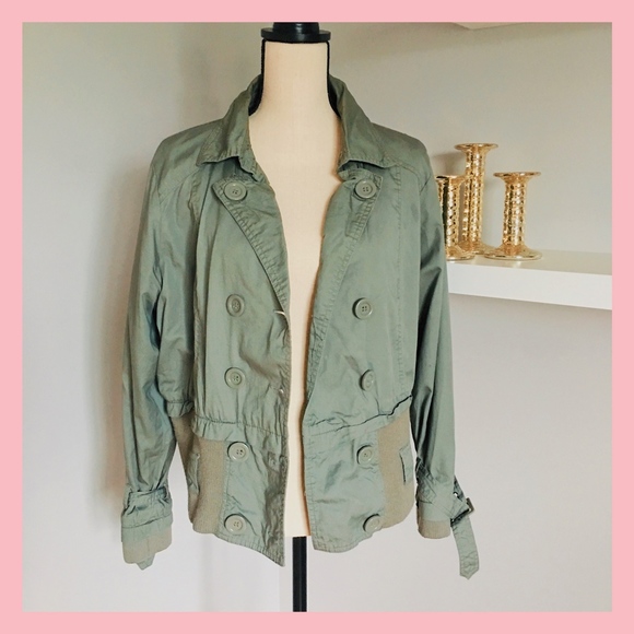 therapy Jackets & Blazers - Therapy Green Army Style Jacket Size 2X